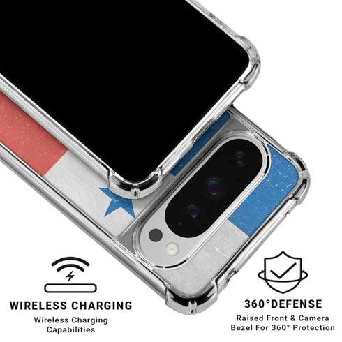 Panama Flag Distressed Google Pixel 10 Pro Clear Case